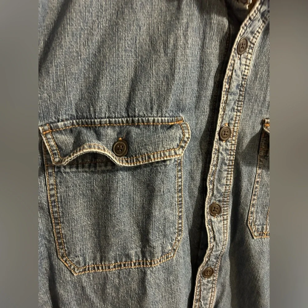 Outdoor Life Denim Plaid Fleece Lined Shacket - M - Picture 6 of 10